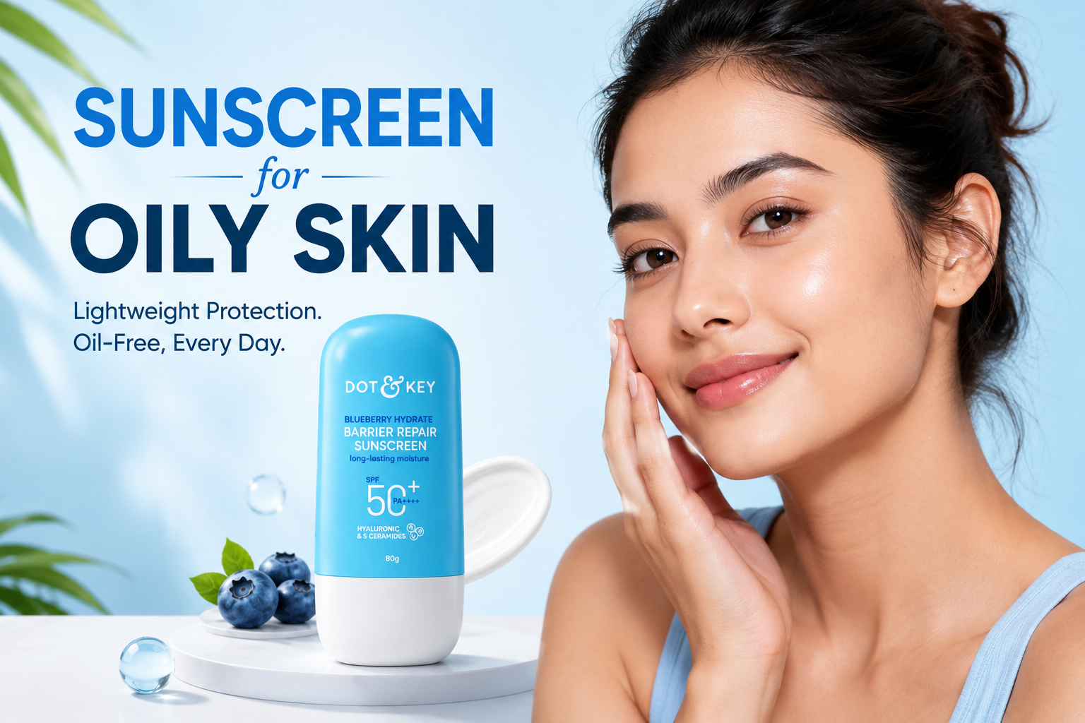 Sunscreen for oily skin with lightweight finish