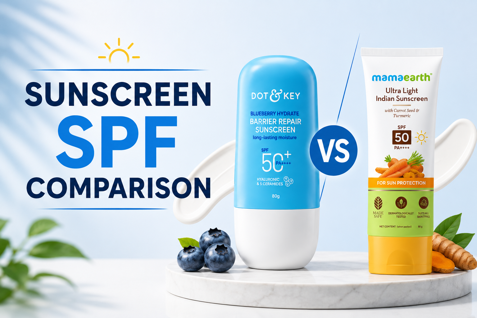 sunscreen spf comparison spf50