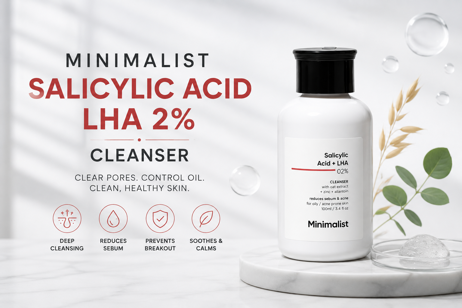 Minimalist Salicylic Acid LHA 2% Cleanser Review: Does It Clear Acne
