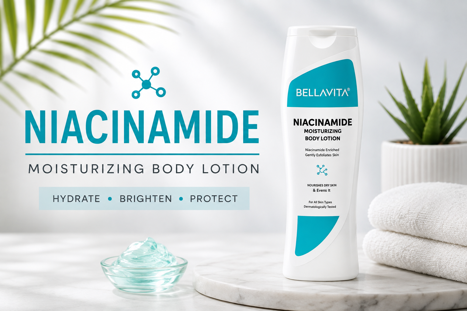 Bellavita Niacinamide Body Lotion for Even Skin Tone & Daily Hydration