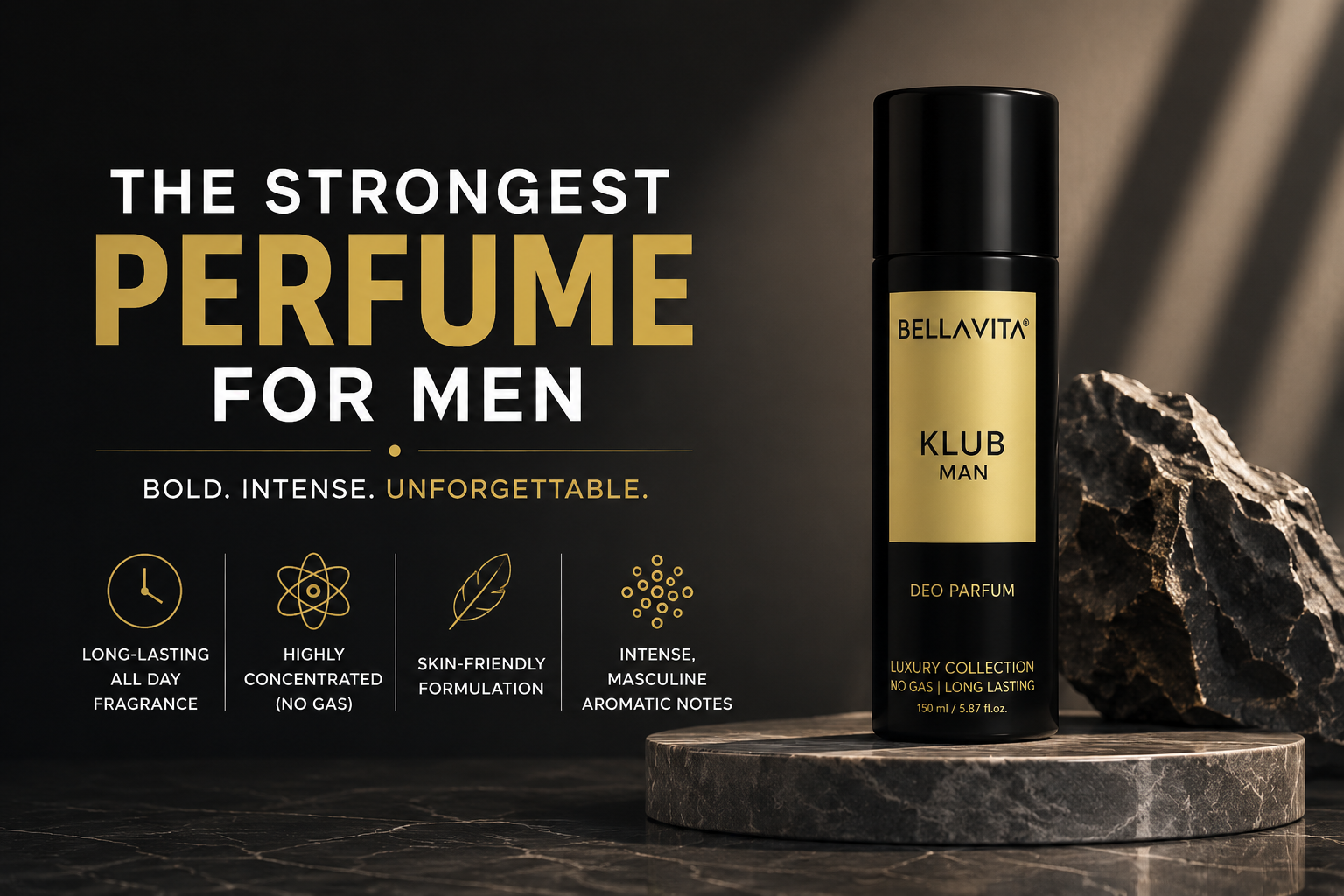 Strongest Perfume for Men | Bellavita Klub Man Deo Parfum