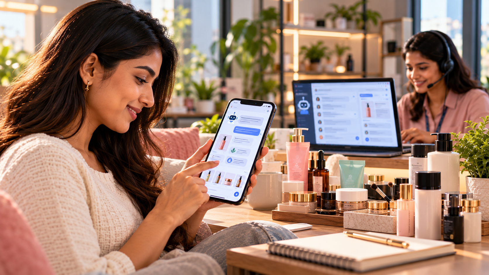 MYKSHI AI assisted product support answering customer questions